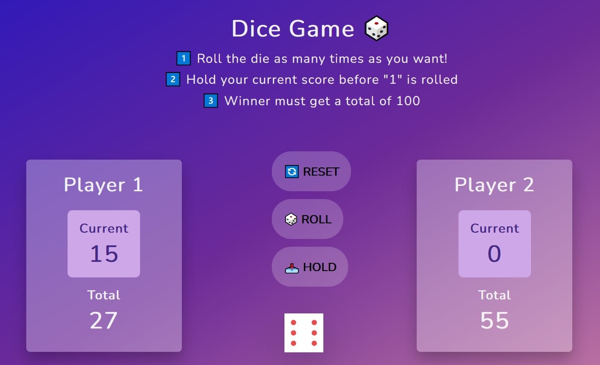 Pig Dice Game