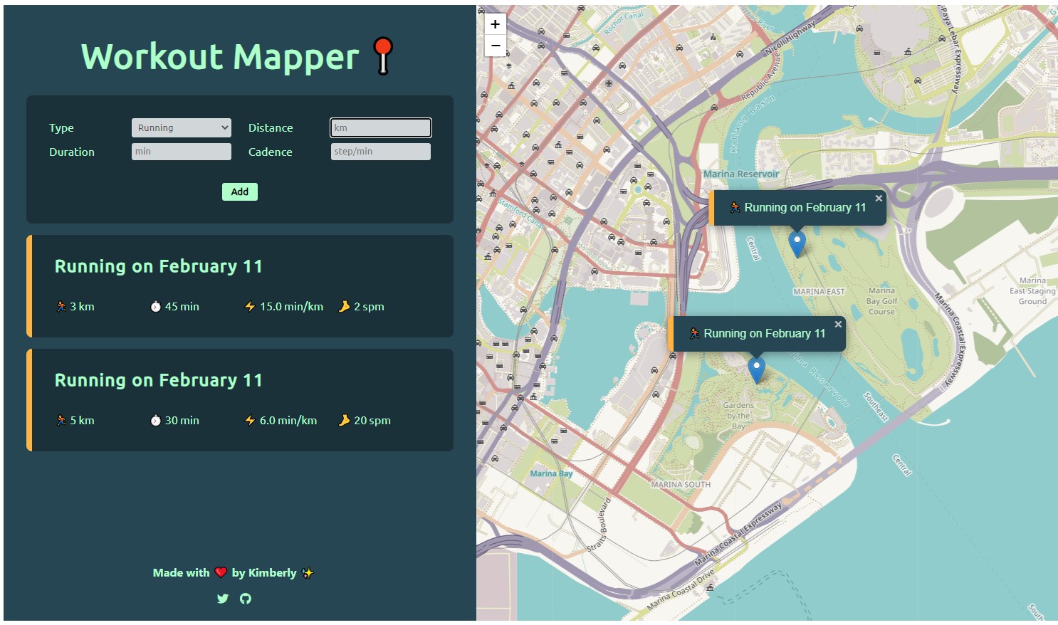 Workout mapper